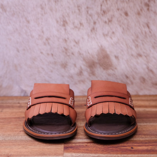 Wikers - Tatum - Women's Leather Fringe Slide