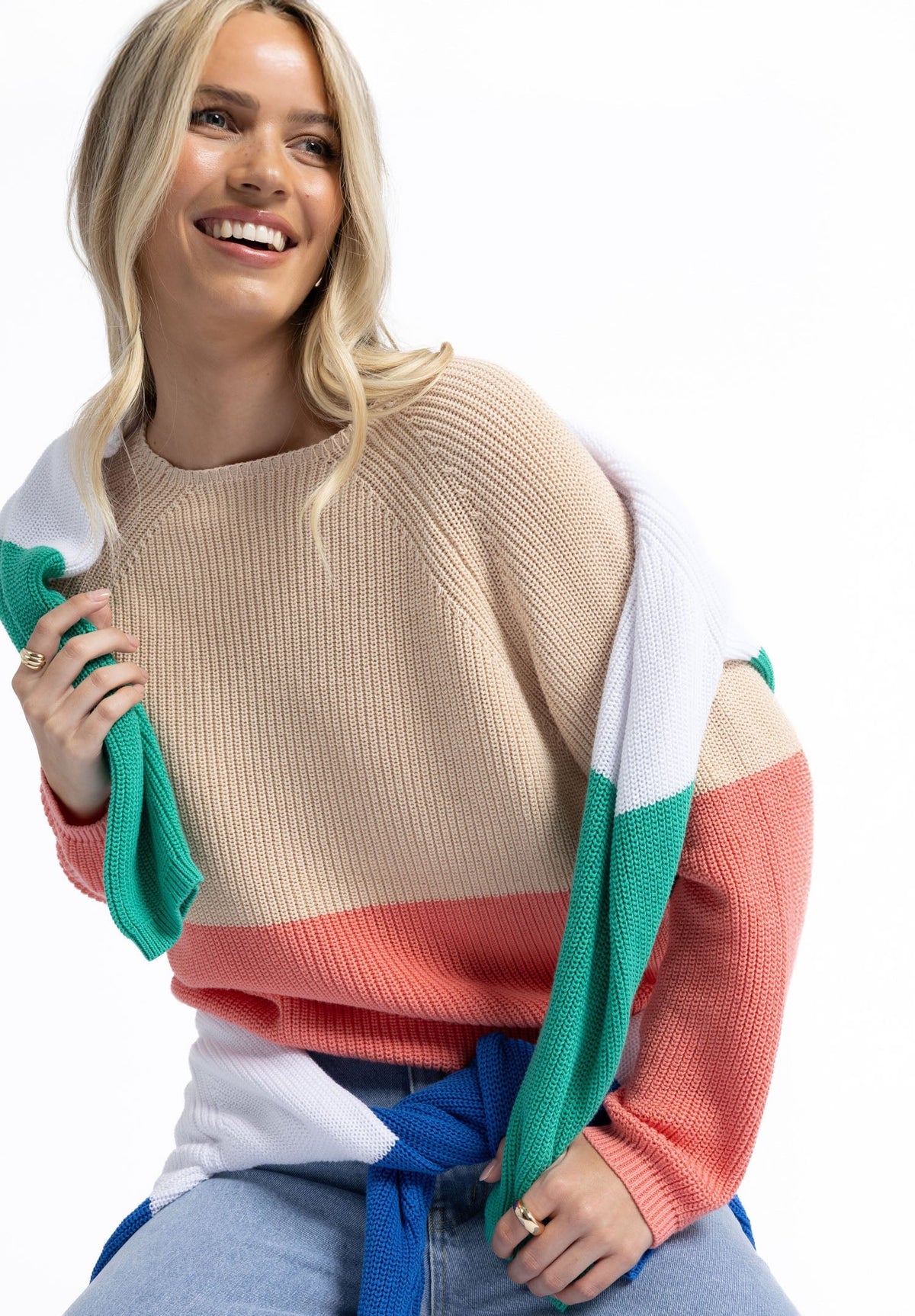 Humidity - Rikki - Women's Two Tone Knit Jumper