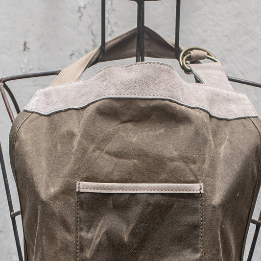 Heaven In Earth - Apron - Unisex Waxed Canvas And Suede Apron