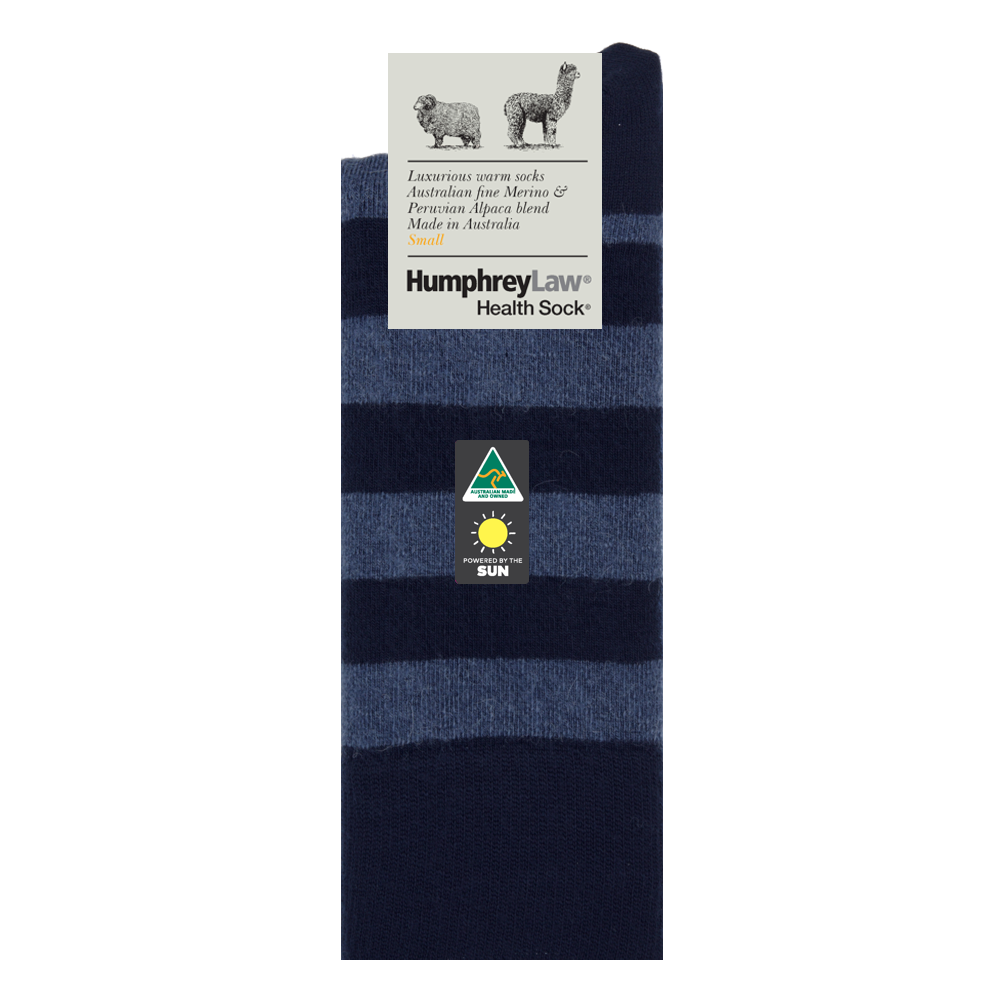 Humphrey Law - 03C - Unisex Alpaca & Merino Stripe Socks