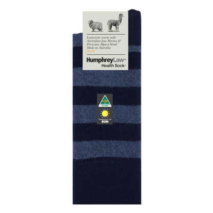 Humphrey Law - 03C - Unisex Alpaca & Merino Stripe Socks