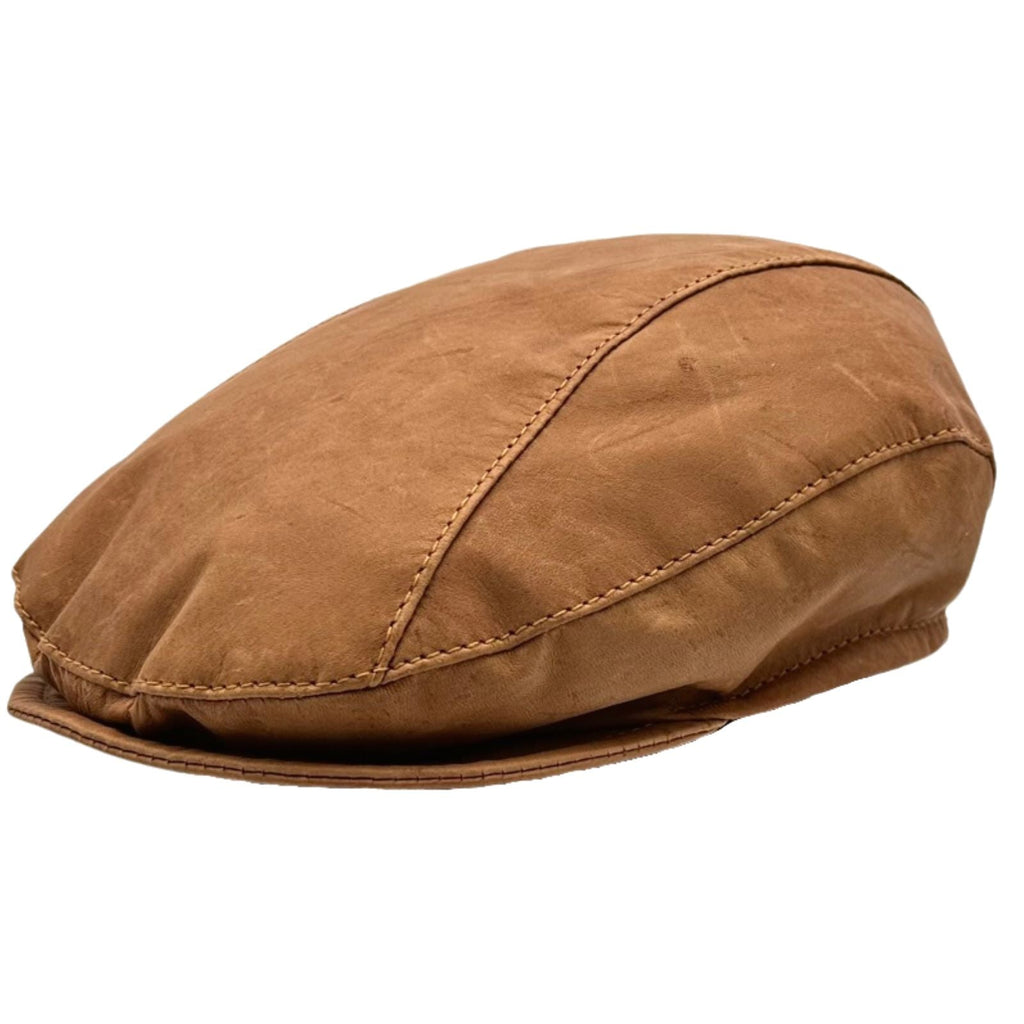 Jacaru - Flat Cap - Men's Kangaroo Leather Drivers Cap