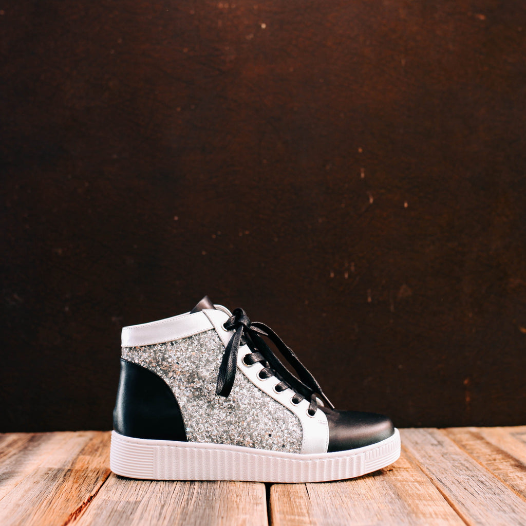 Hinako - Portia - Women's High Top Sparkle Sneaker