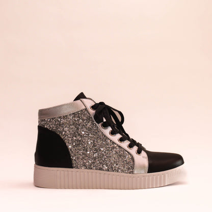 Hinako - Portia - Women's High Top Sparkle Sneaker
