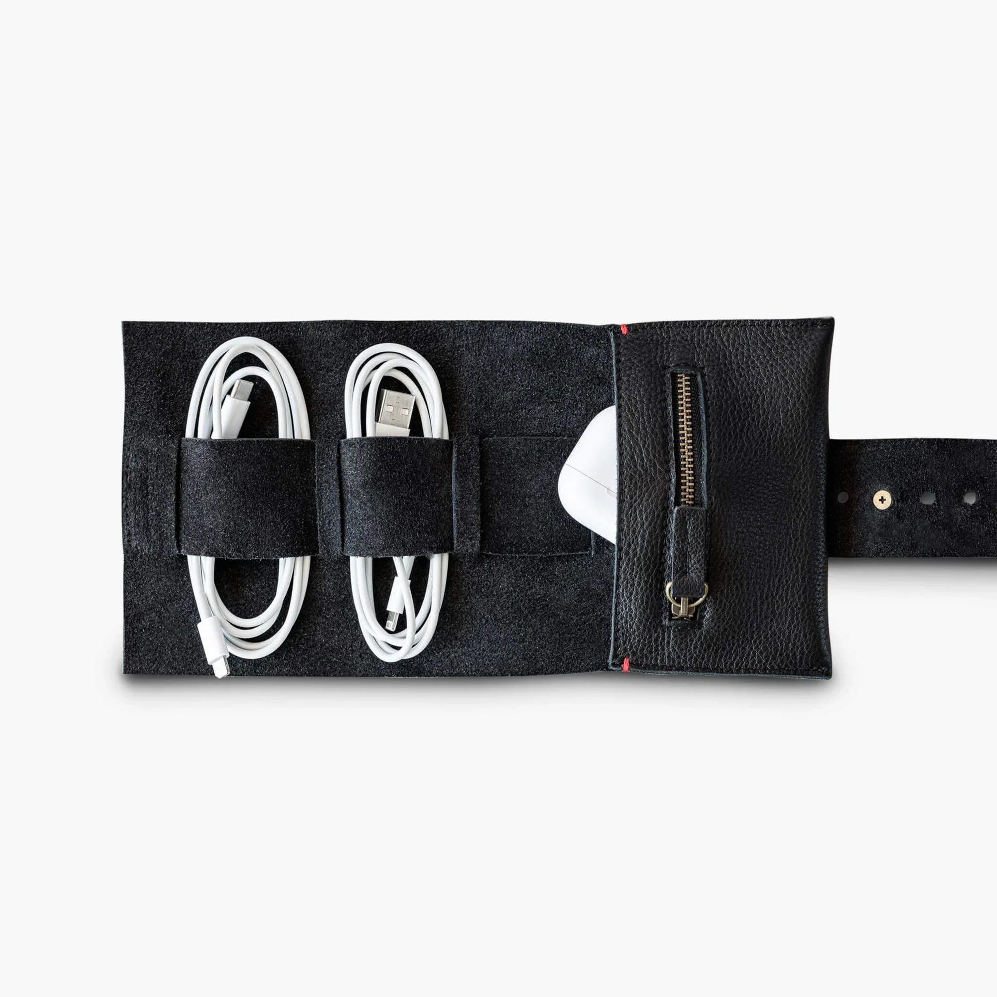 Afternoons with Albert - The Cord Roll- Leather Cord Tidy Travel Accessory