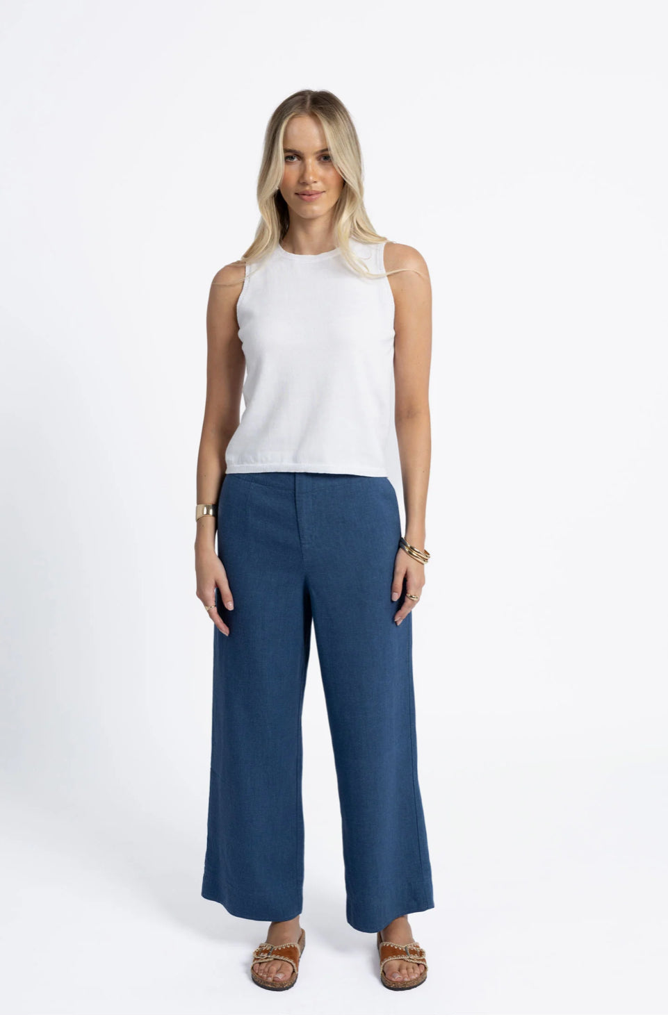 Humidity - Fleetwood - Women’s Ocean Blue Linen Pants