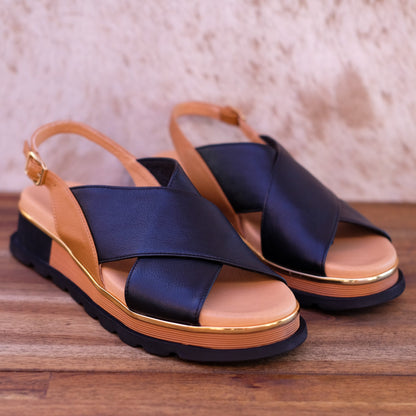 Django & Juliette - Crissys - Women’s Chunky Two-Tone Sandal