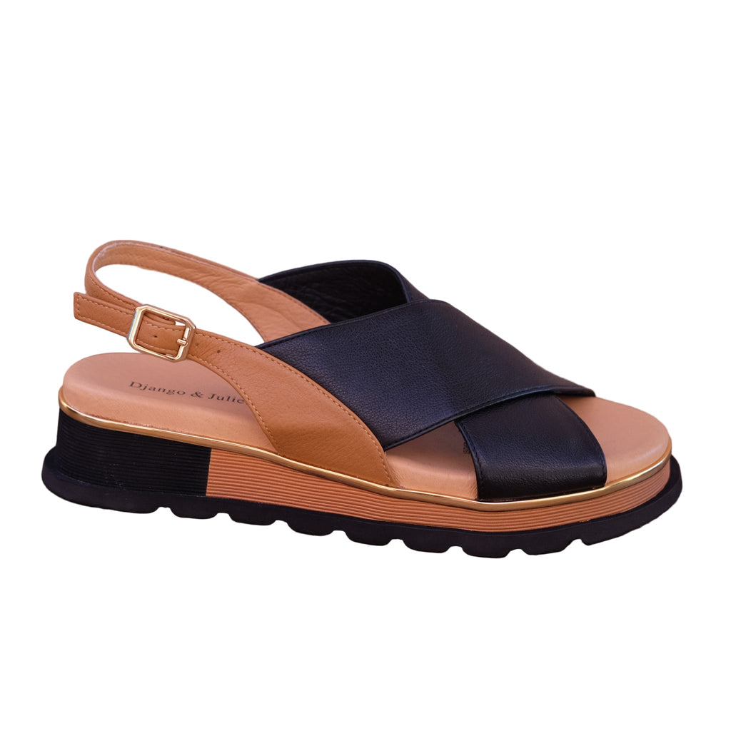 Django & Juliette - Crissys - Women’s Chunky Two-Tone Sandal