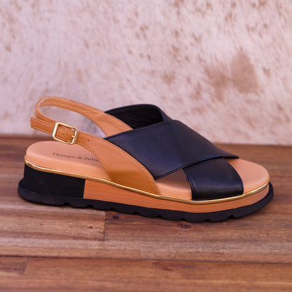 Django & Juliette - Crissys - Women’s Chunky Two-Tone Sandal