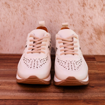 Via Nova - Ezra - Women’s Leather Laser Cut Sneaker