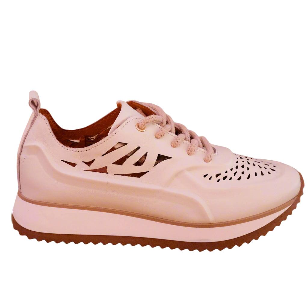 Via Nova - Ezra - Women’s Leather Laser Cut Sneaker