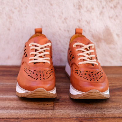 Via Nova - Ezra - Women’s Leather Laser Cut Sneaker