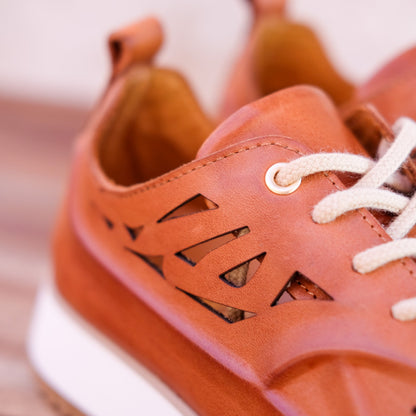 Via Nova - Ezra - Women’s Leather Laser Cut Sneaker