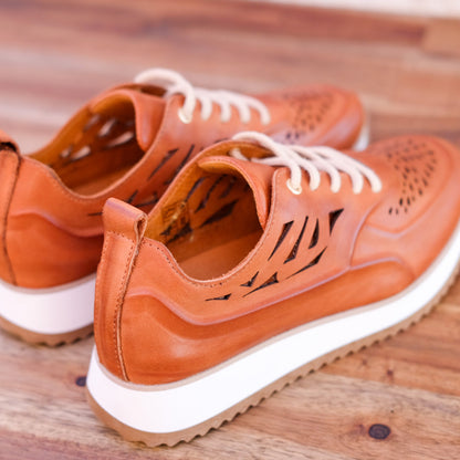 Via Nova - Ezra - Women’s Leather Laser Cut Sneaker