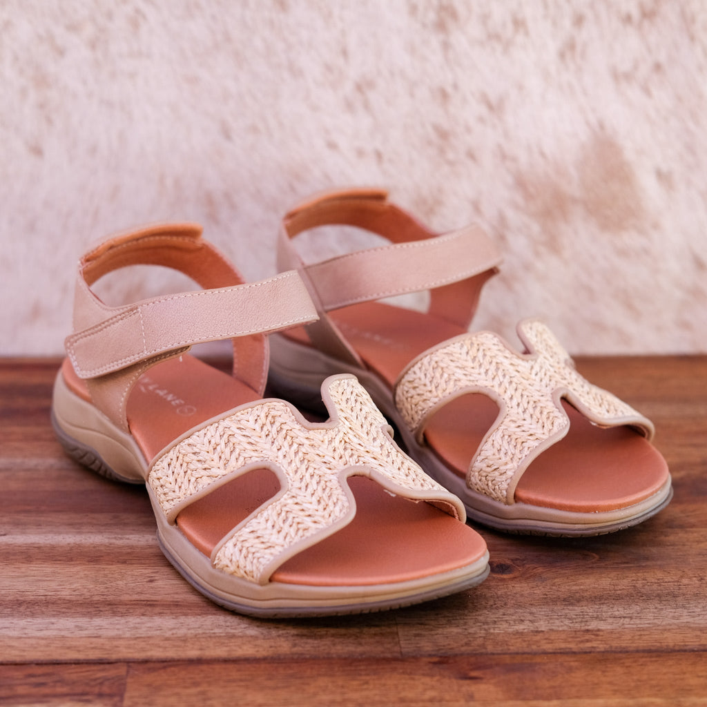 Bay Lane - Torquay - Women’s Raffia & Leather Sandal