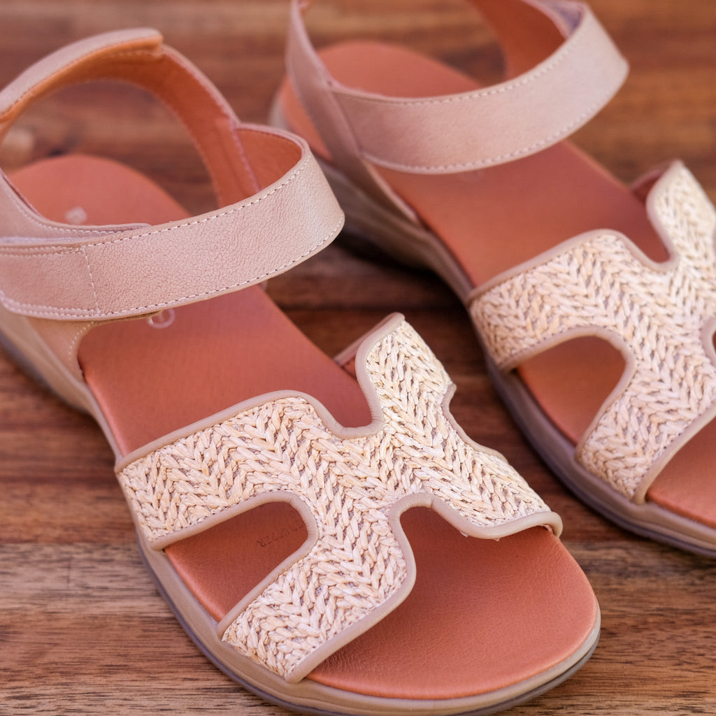 Bay Lane - Torquay - Women’s Raffia & Leather Sandal