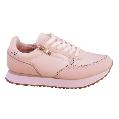 Bay Lane - Fire - Women’s White Leather and Suede Sneakers