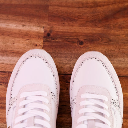 Bay Lane - Fire - Women’s White Leather and Suede Sneakers