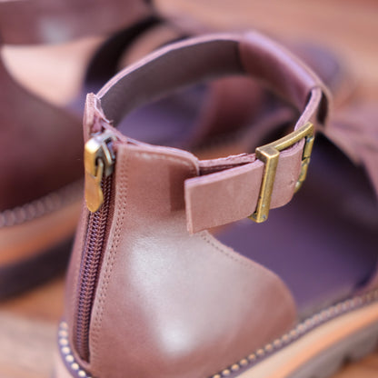 Django and Juliette - Sloanes - Women’s Choc Leather Platform Sandal