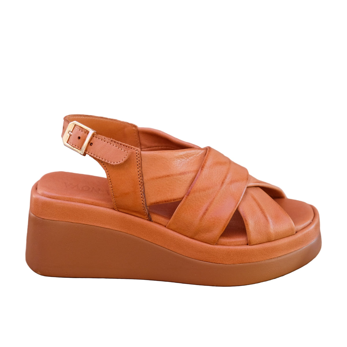Via Nova - Elk - Women’s Leather Sling Back Wedge