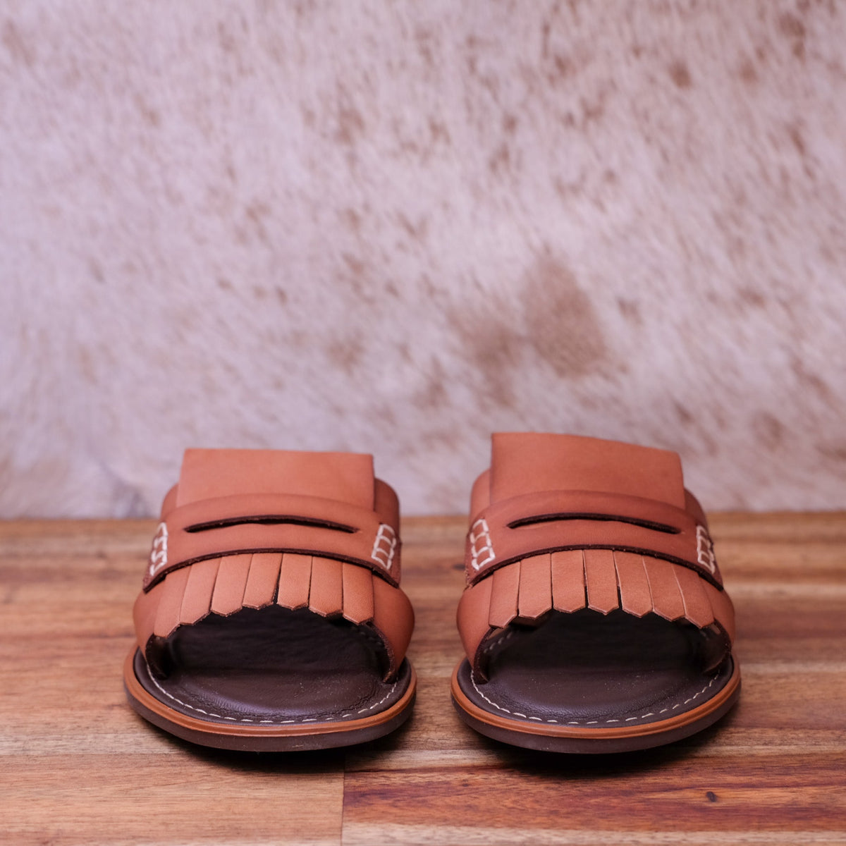 Wikers - Tatum - Women's Leather Fringe Slide