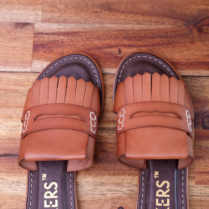 Wikers - Tatum - Women's Leather Fringe Slide