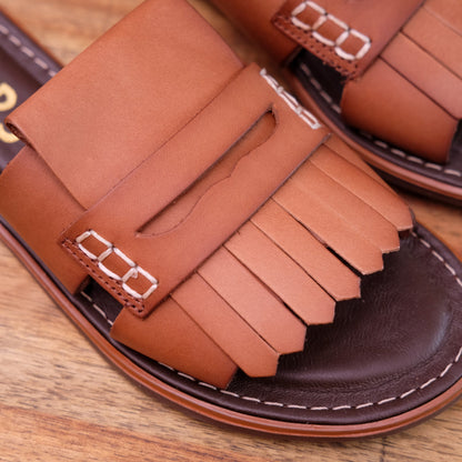 Wikers - Tatum - Women's Leather Fringe Slide