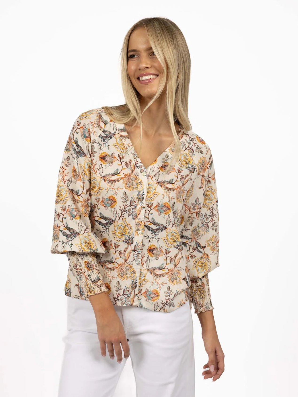 Humidity - Frances - Women’s Kaffir Linen/Tencel Blouse