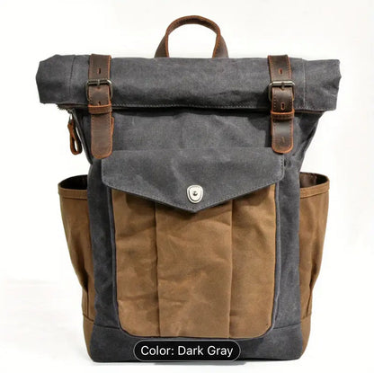 Lake Leather - Waxed Canvas - Unisex Oily Straps Backpack
