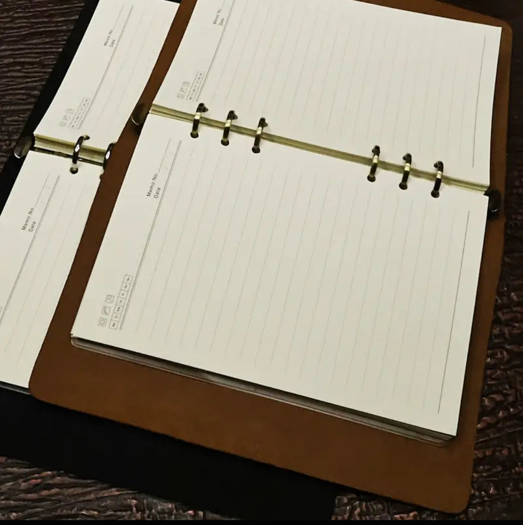 Lake Leather - Ring Binder - Unisex Leather Ringbinder Notebook