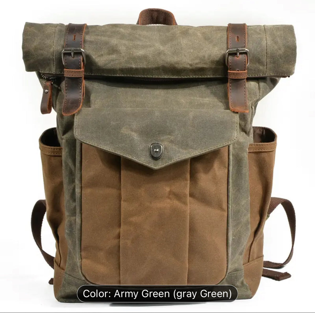 Lake Leather - Waxed Canvas - Unisex Oily Straps Backpack