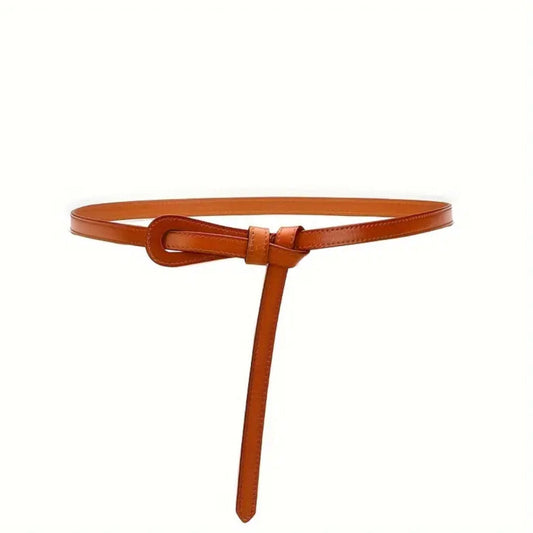 Lake Leather - Slim Knot - Women's Leather Slim Knotted Belt