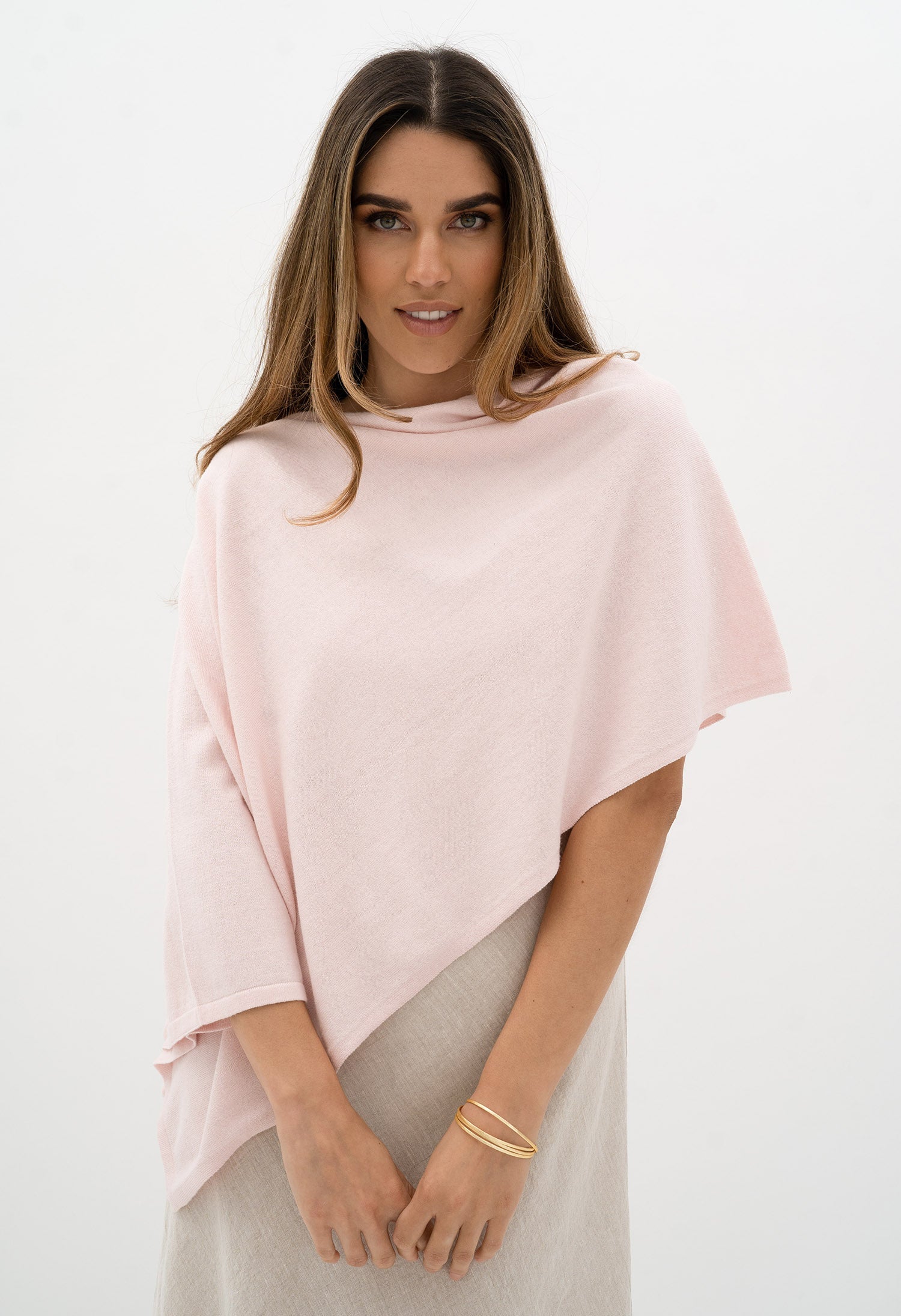 Humidity - Sunset Shawl - Women's Cotton & Cashmere Poncho