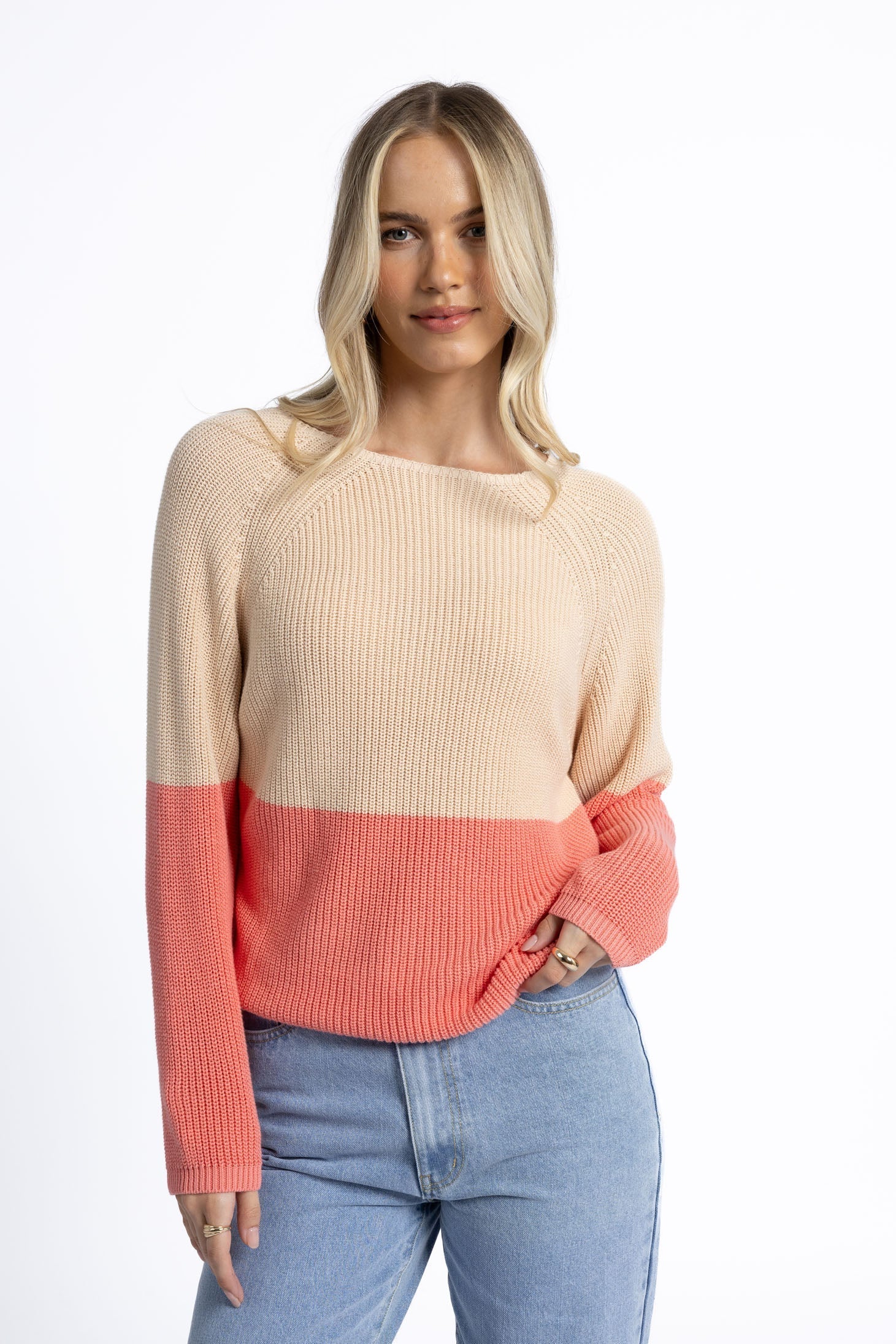 Humidity - Rikki - Women's Two Tone Knit Jumper