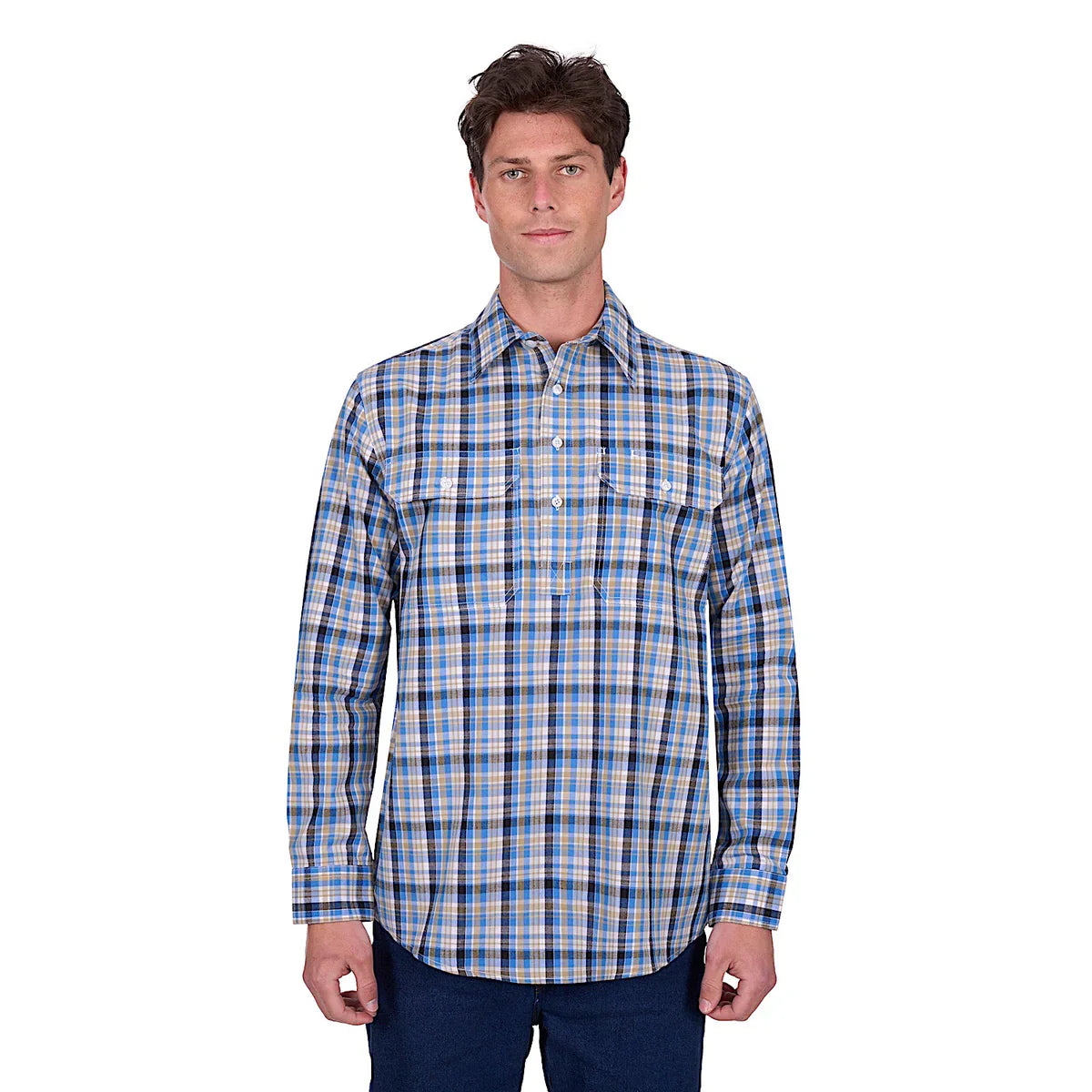Thomas Cook - Gibson - Men’s Blue/Tan Shirt