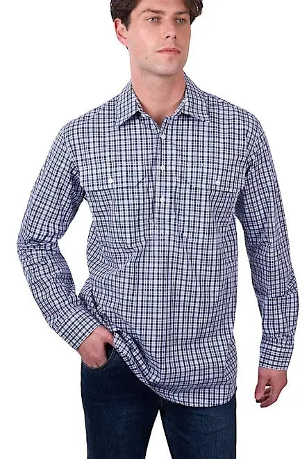 HardSlog - Coney - Men’s Long Sleeve Cotton Shirt