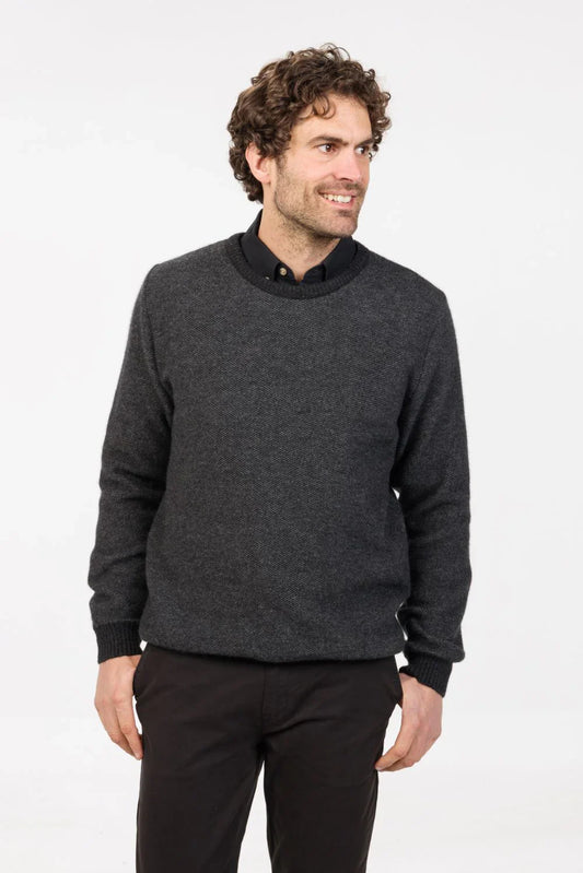 Native World - Men’s Textured Crew Neck Jumper