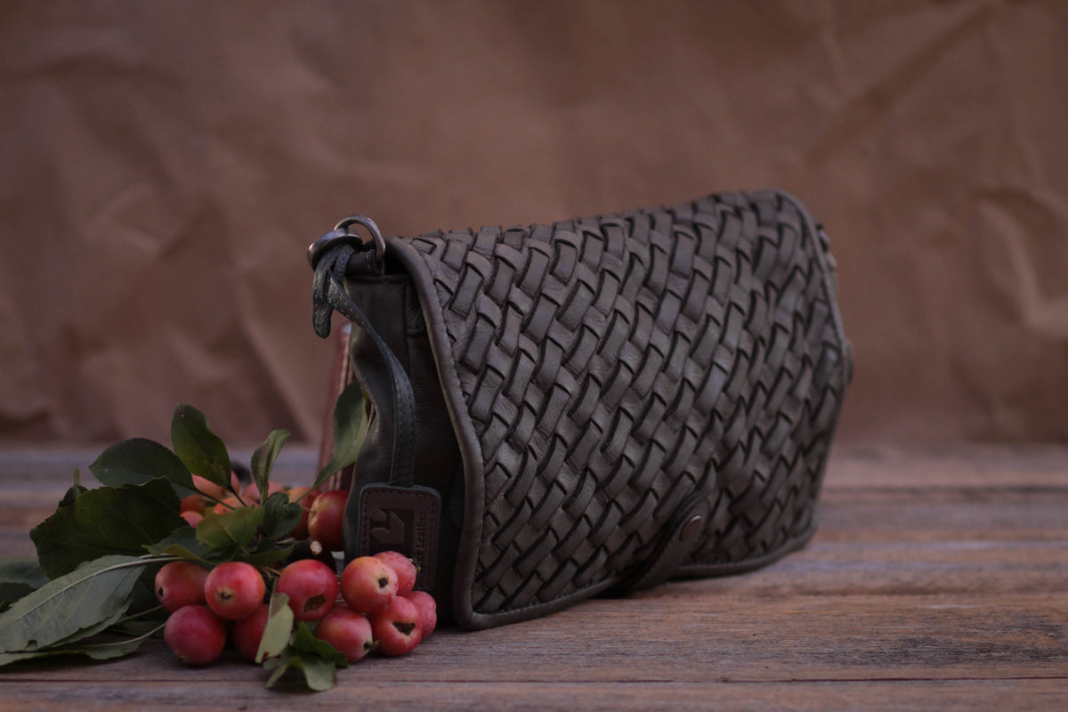 Lake Leather - Devonport- Women's Woven Leather Crossbody Bag