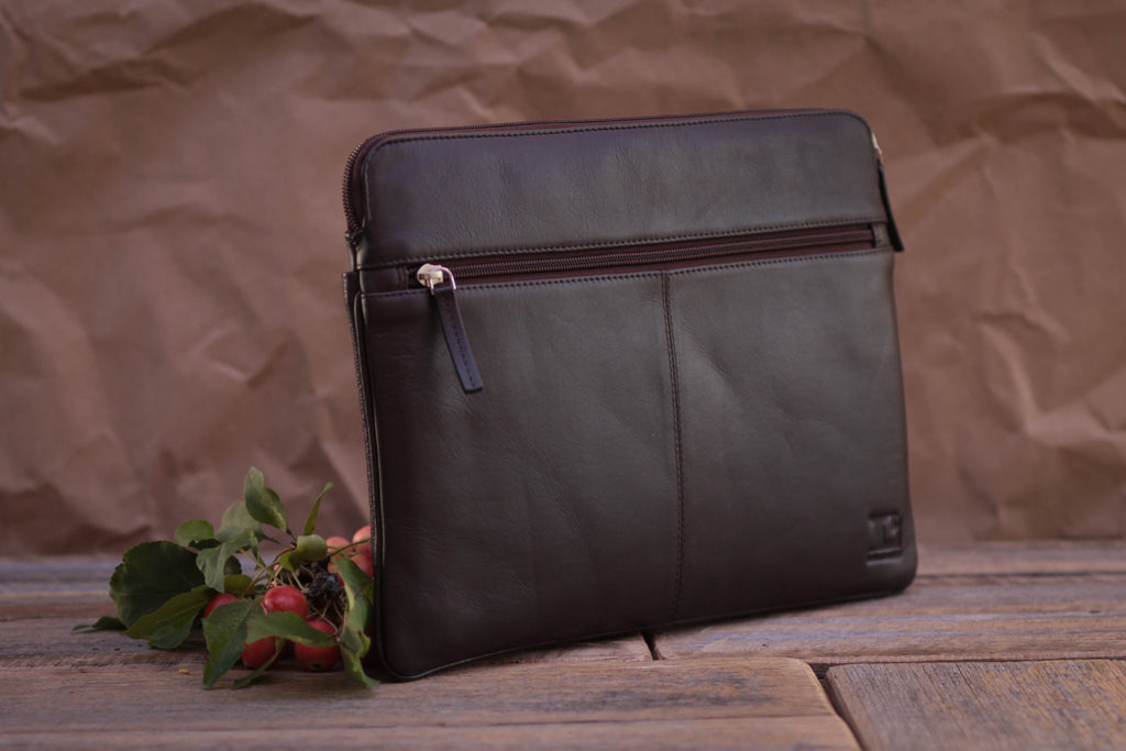 Lake Leather - Franklin - Unisex Leather Laptop Portfolio
