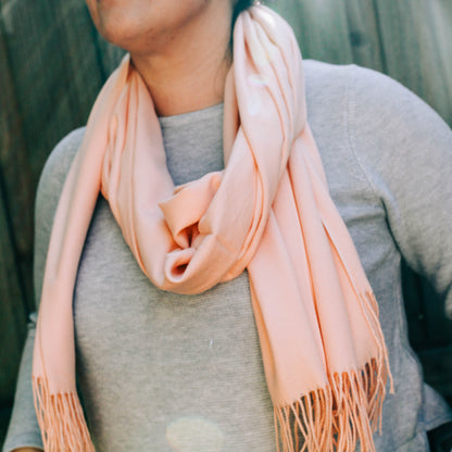 Giftzone - Fine Scarf - Women's Cashmere Blend Tasseled Scarf