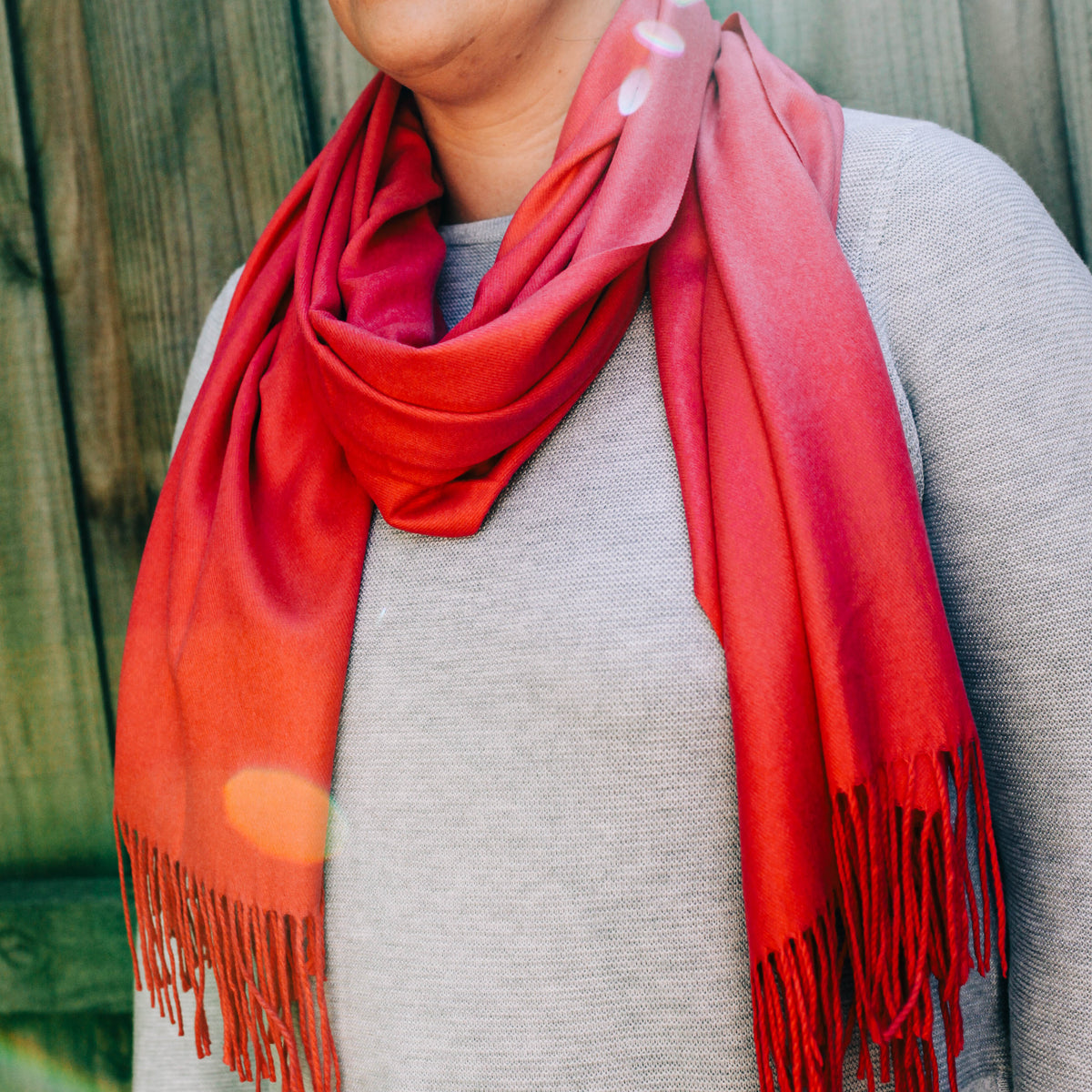 Giftzone - Fine Scarf - Women's Cashmere Blend Tasseled Scarf