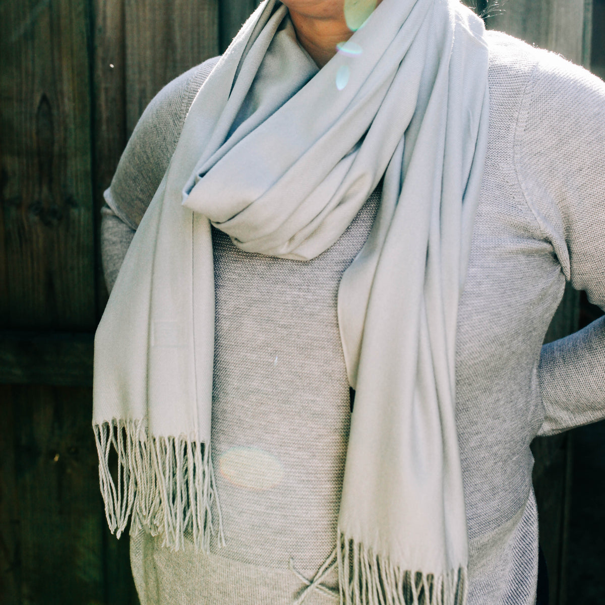 Giftzone - Fine Scarf - Women's Cashmere Blend Tasseled Scarf