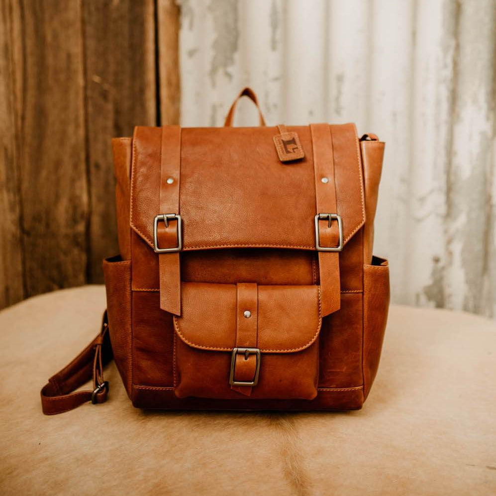 Lake Leather - Plenty - Unisex Large Leather Backpack