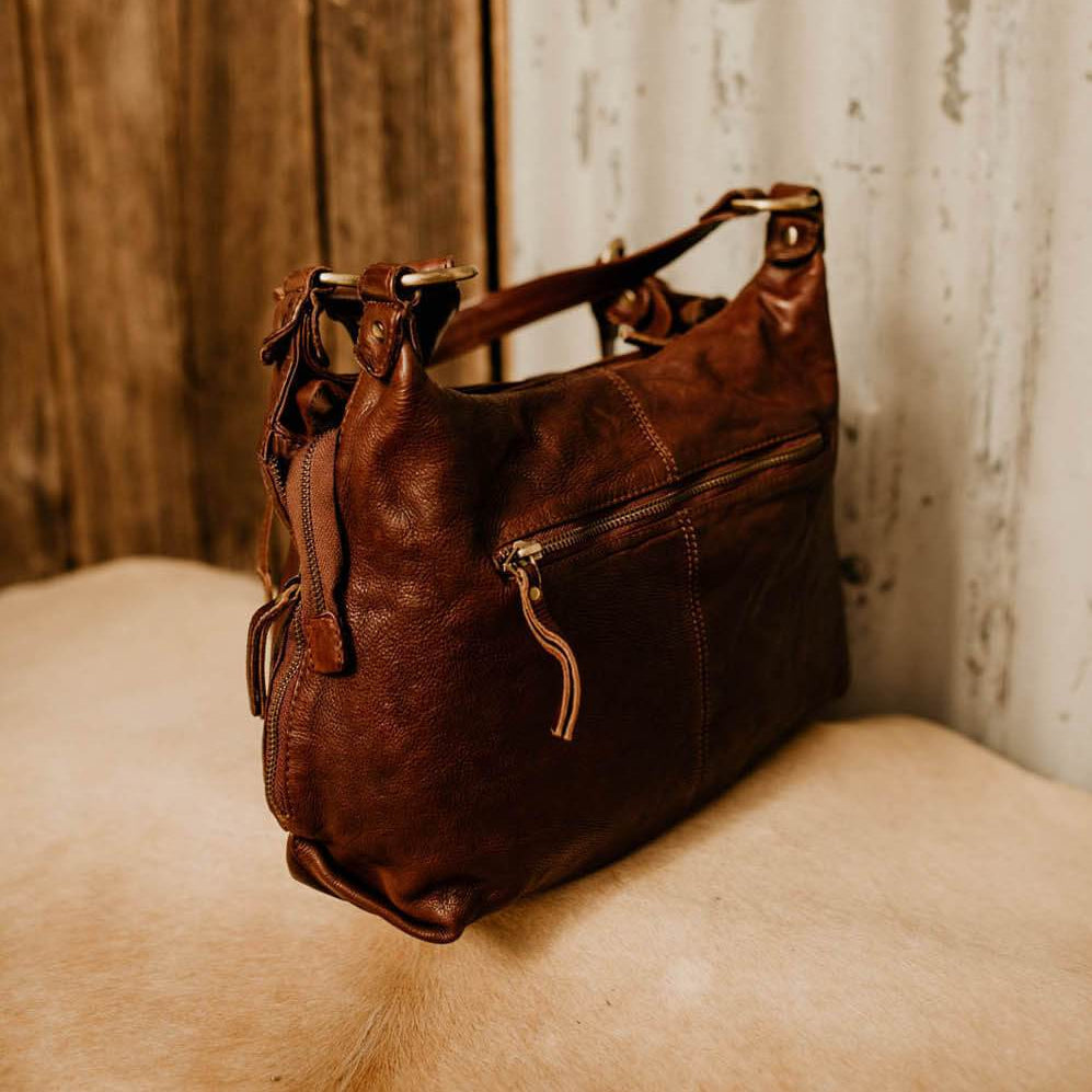 Lake Leather - Telita - Women’s Layered Leather Hobo Bag