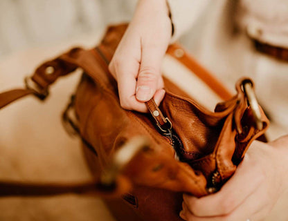 Lake Leather - Telita - Women’s Layered Leather Hobo Bag
