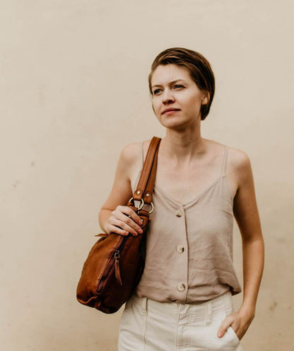 Lake Leather - Telita - Women’s Layered Leather Hobo Bag