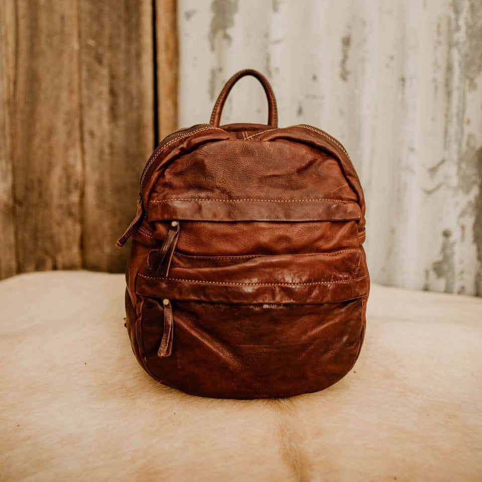Lake Leather - Rossarden - Unisex Washed Calf Leather Backpack