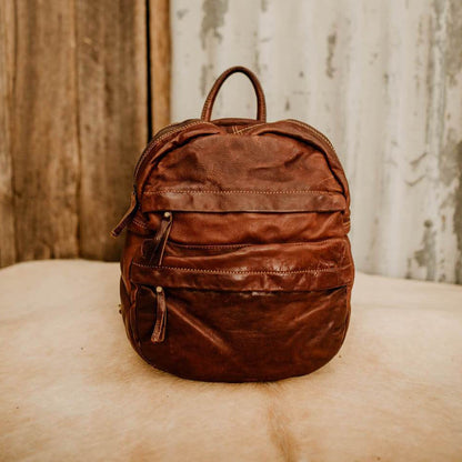 Lake Leather - Rossarden - Unisex Washed Calf Leather Backpack