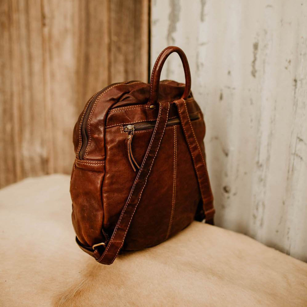 Lake Leather - Rossarden - Unisex Washed Calf Leather Backpack