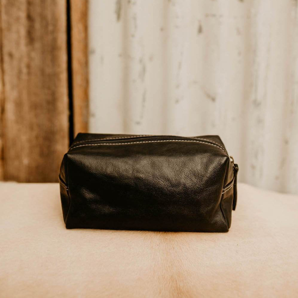 Lake Leather - Epping- Unisex Toiletry Leather Wetpack Bag